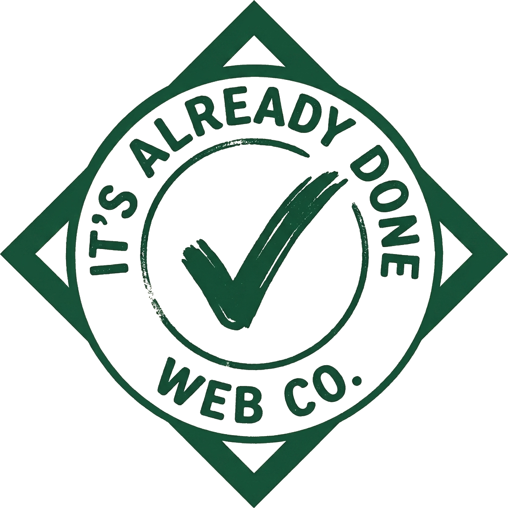 It's Already Done Web Co. — diamond trademark with checkmark